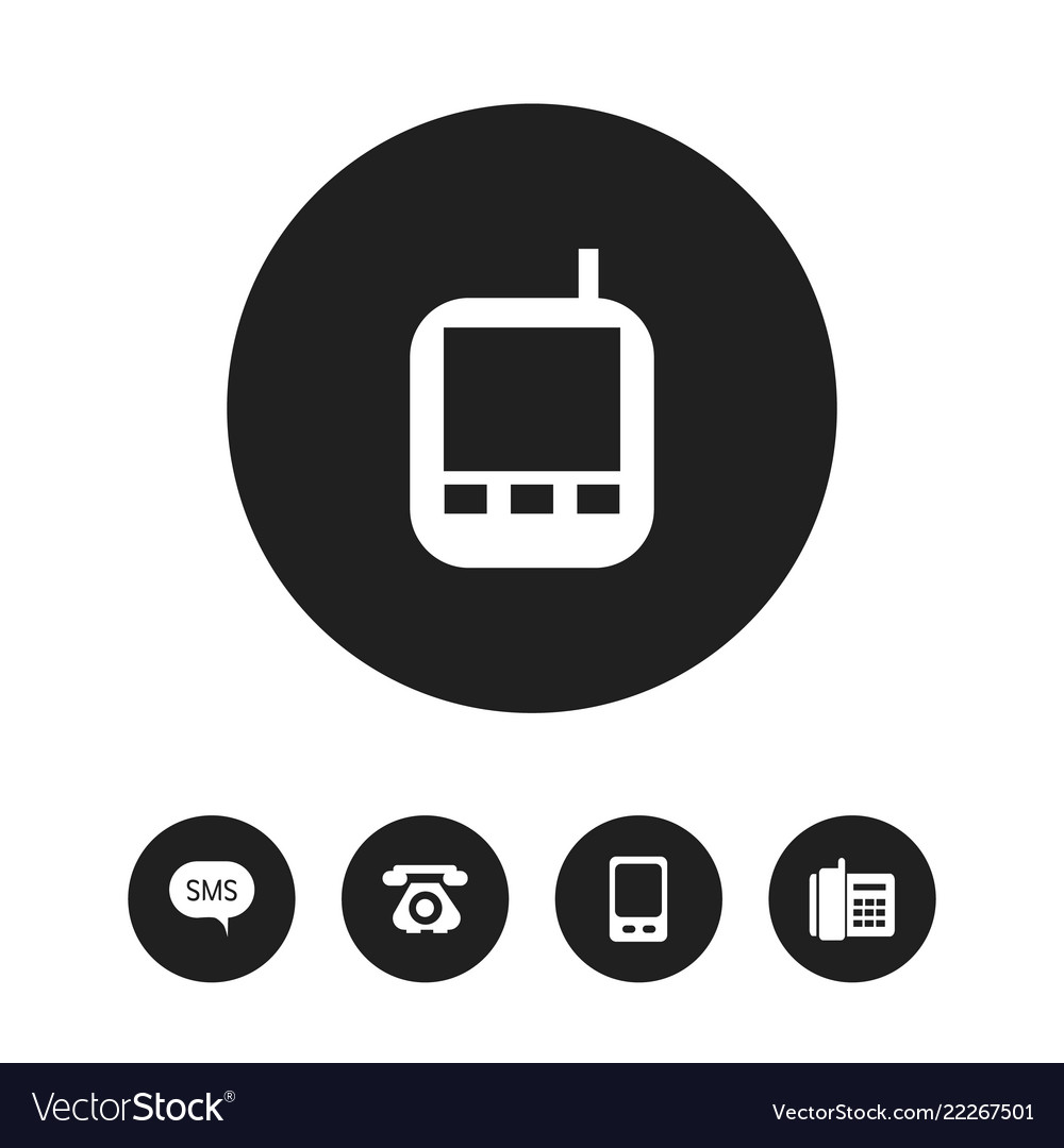 Set of 5 editable gadget icons includes symbols vector image Set of 5 editable gadget icons includes symbols