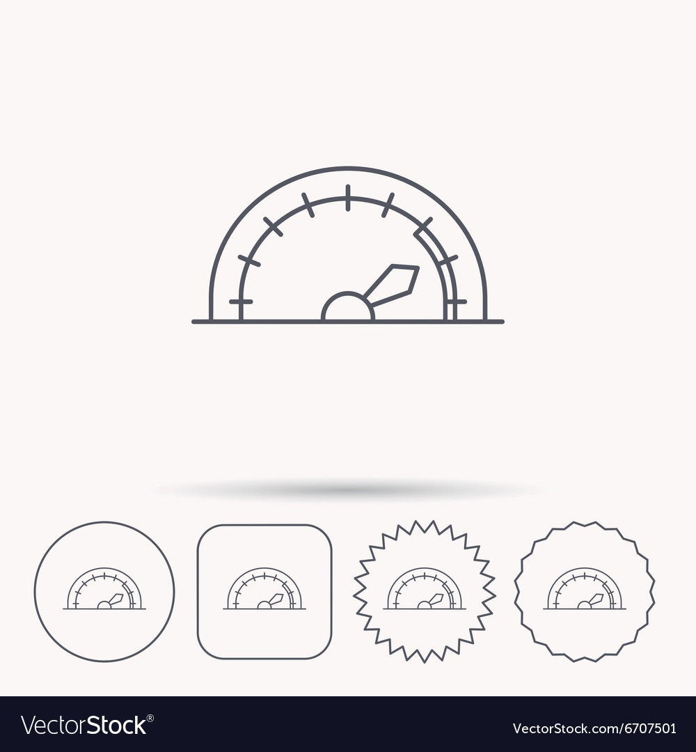 Speedometer icon speed tachometer with arrow