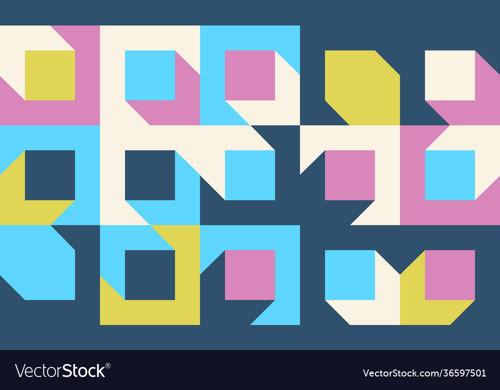 Square abstract pattern design vector image Square abstract pattern design