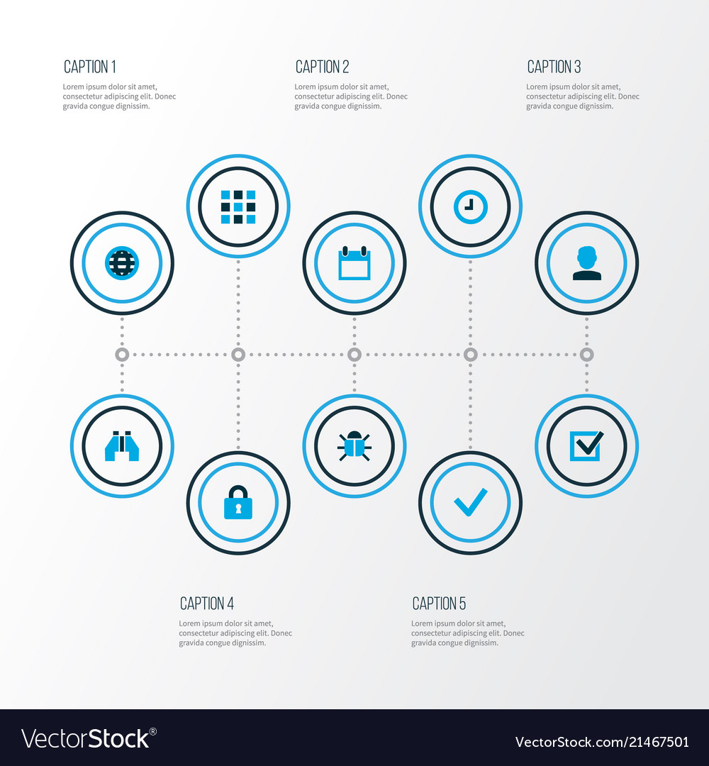 User icons colored set with lock find Vector Image User icons colored set with lock find