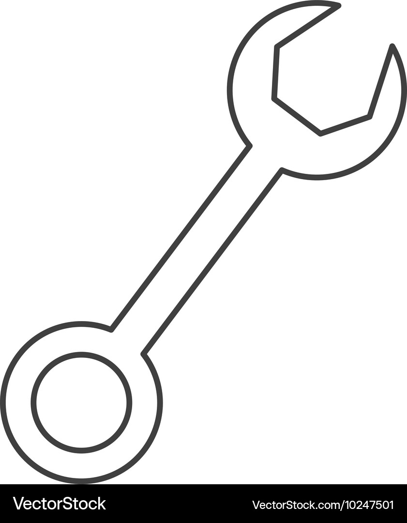 Wrench tool icon Royalty Free Vector Image - VectorStock