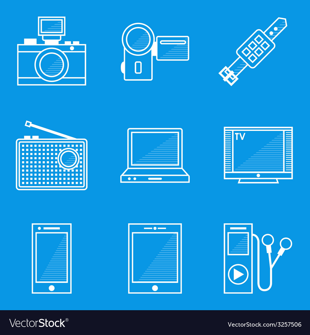 Blueprint icon set device