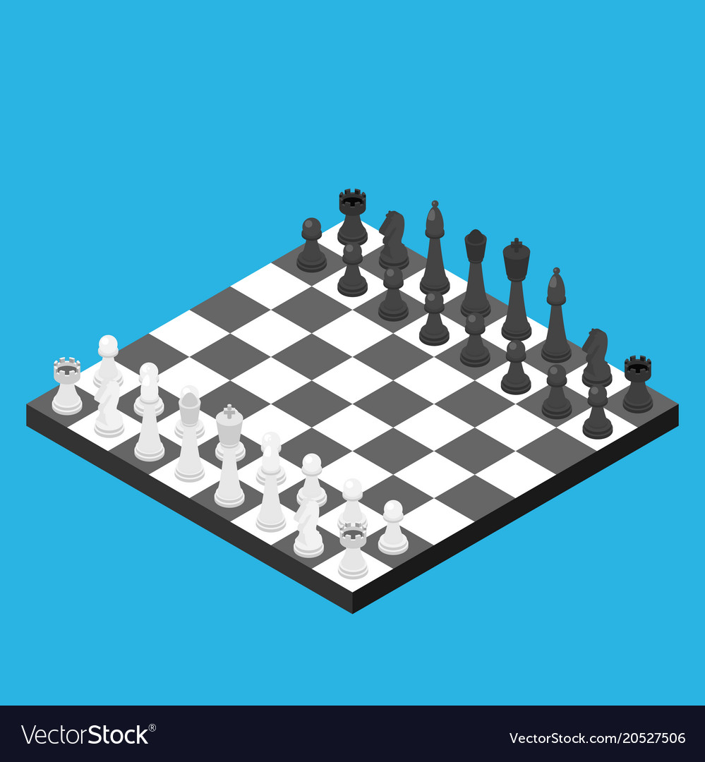 Robot play chess icon isometric vector. Online game 15114573