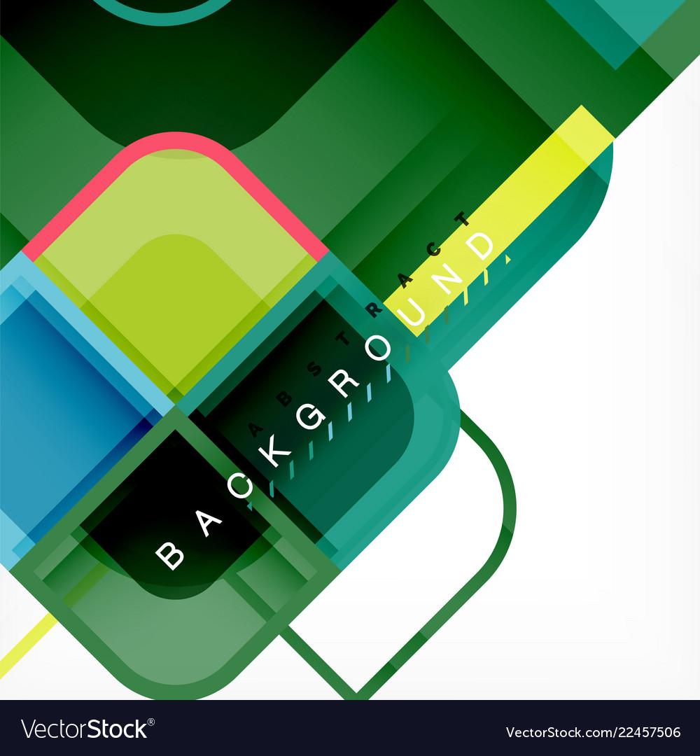Bunte runde Quadrate moderne geometrische Hintergrund Vector Image Bunte runde Quadrate moderne geometrische Hintergrund