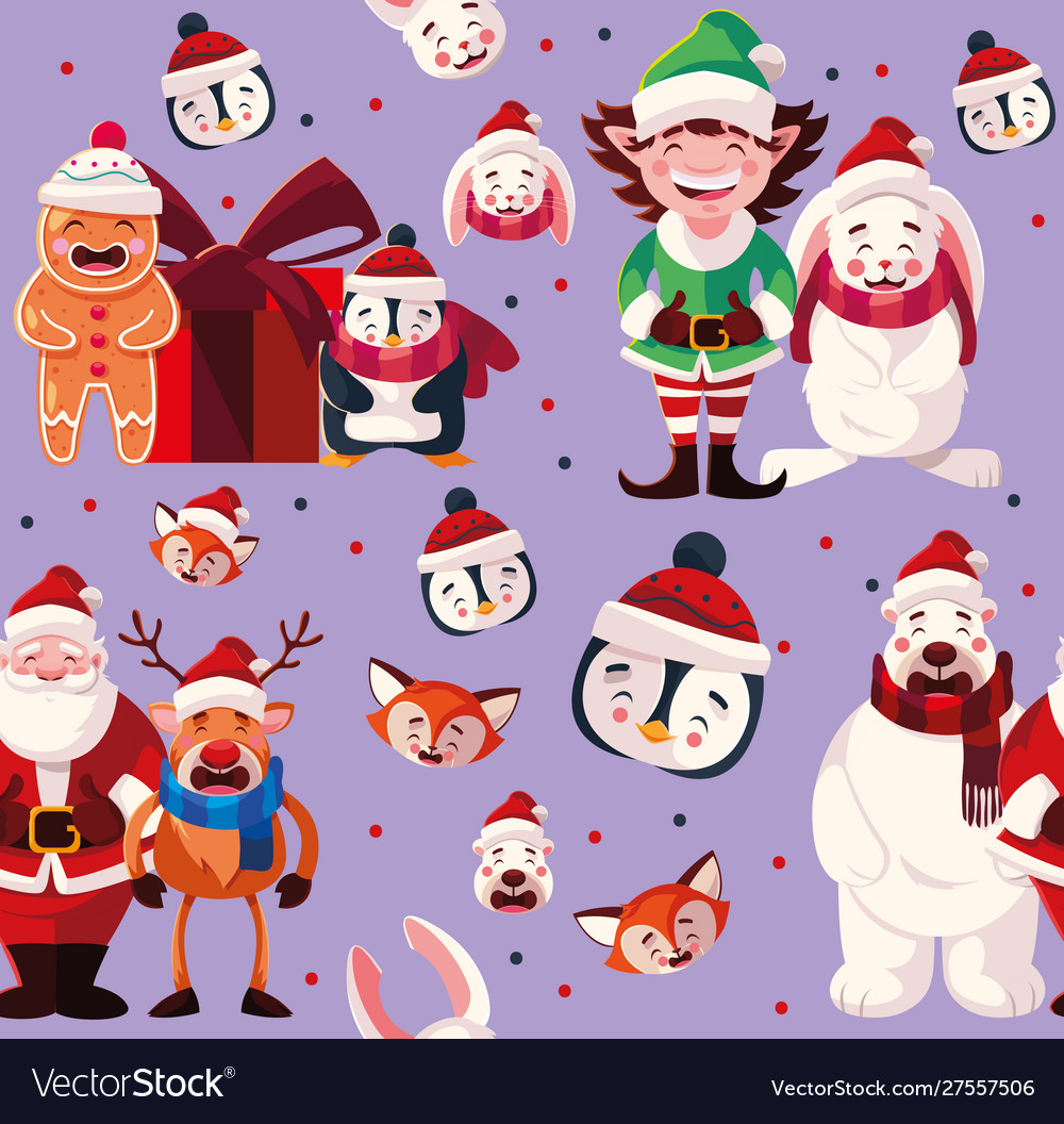 Cute pattern with christmas design