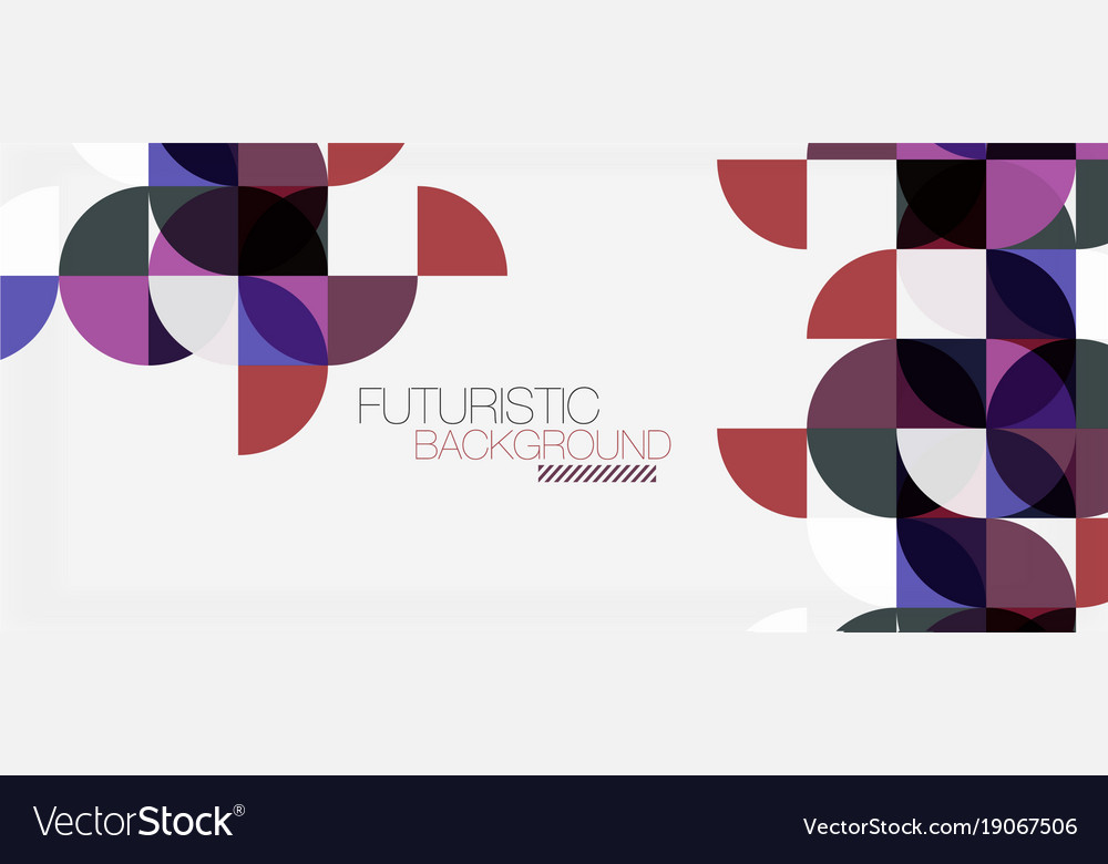 Geometric triangle and circle shape wide abstract