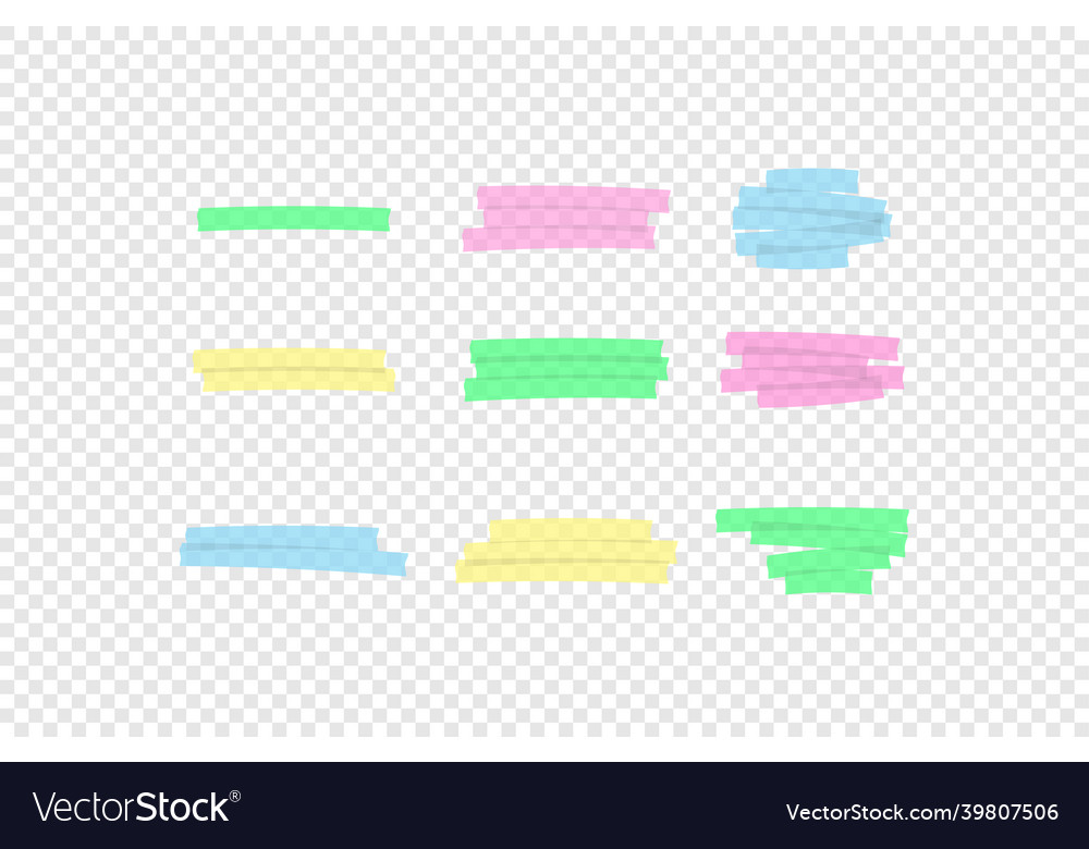 Highlight color marker line in transparent