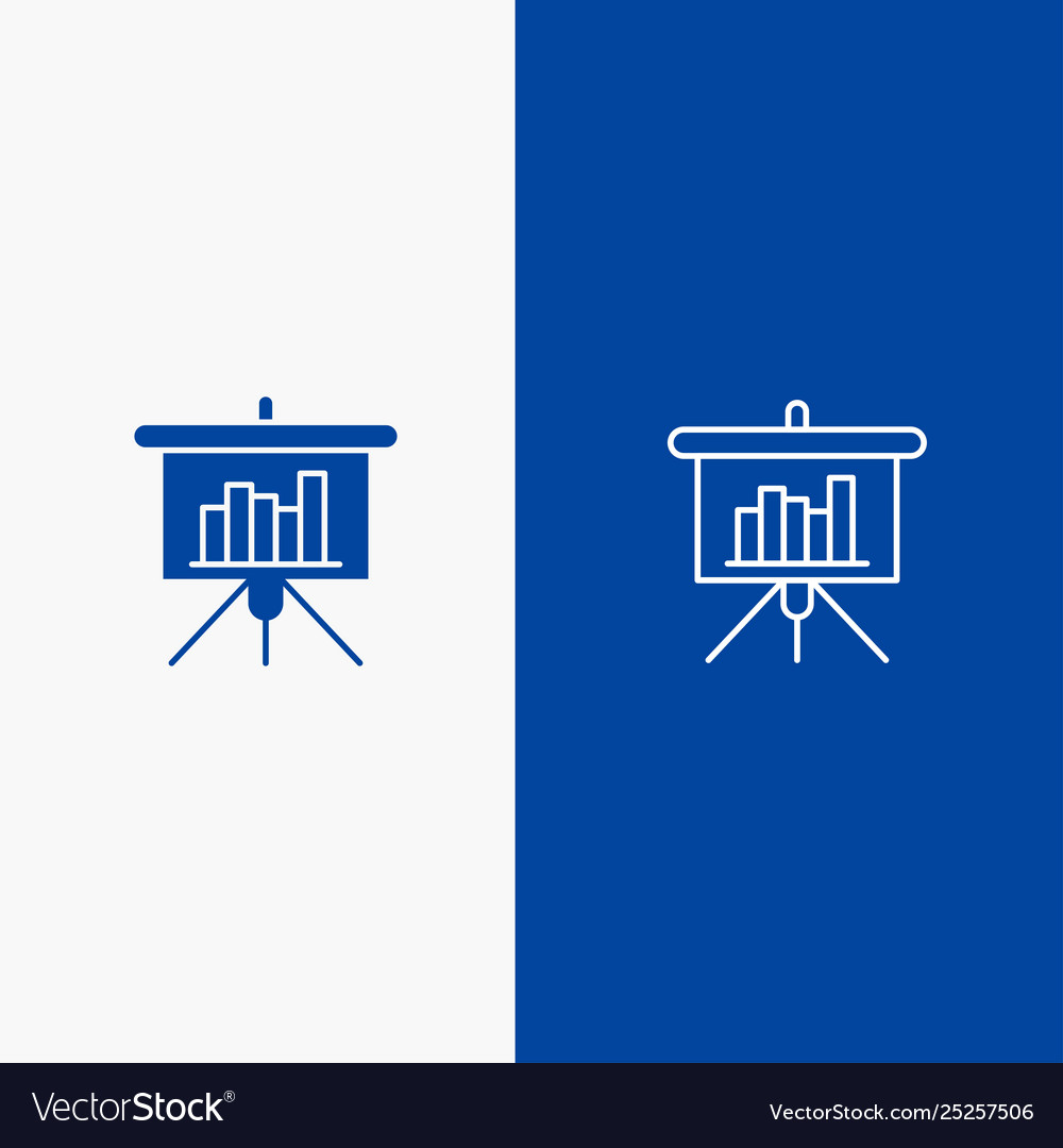 Presentation blackboard powerpoint report line vector image Presentation blackboard powerpoint report line