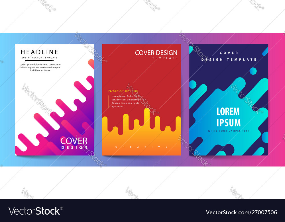 Printed cover template with abstract colorful Vector Image