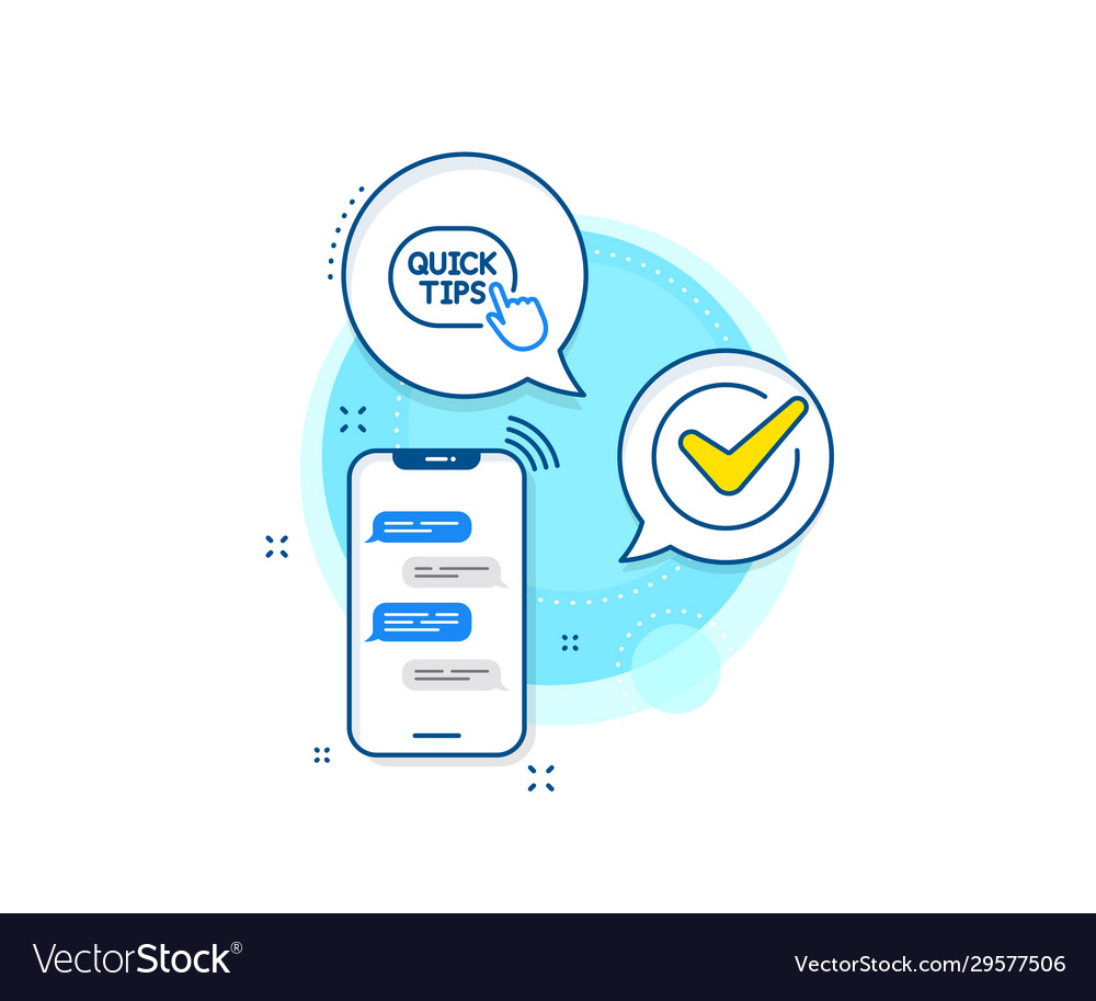 Quick tips click line icon helpful tricks sign