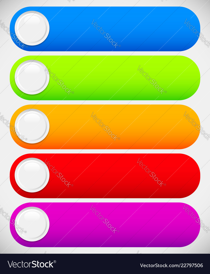 Set of colorful button banner backgrounds bars