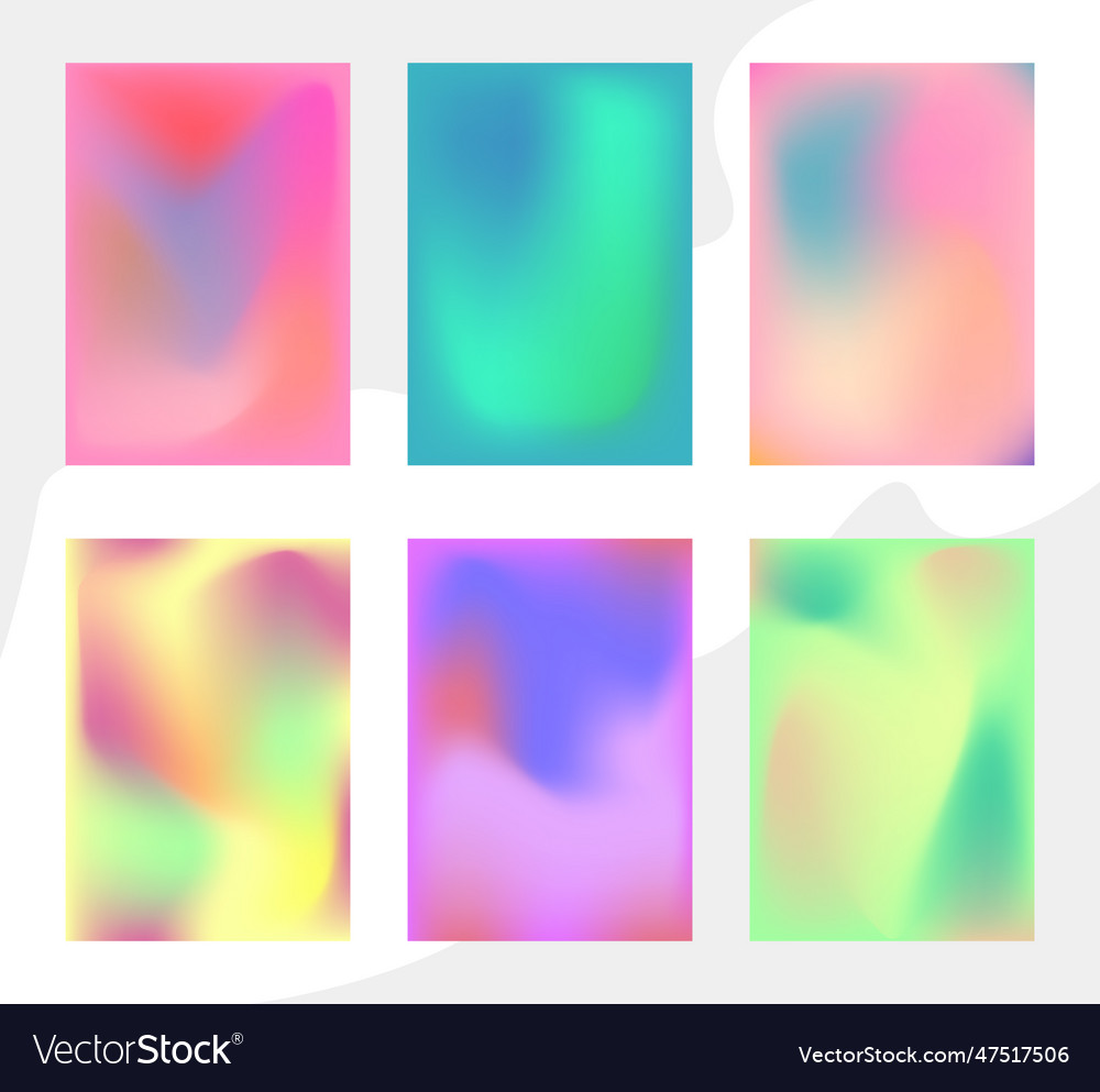 Set of gradient colorful abstract backgrounds
