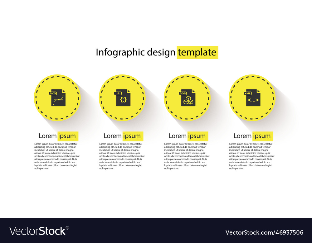 Set svg file document js 3ds and xml business vector image Set svg file document js 3ds and xml business