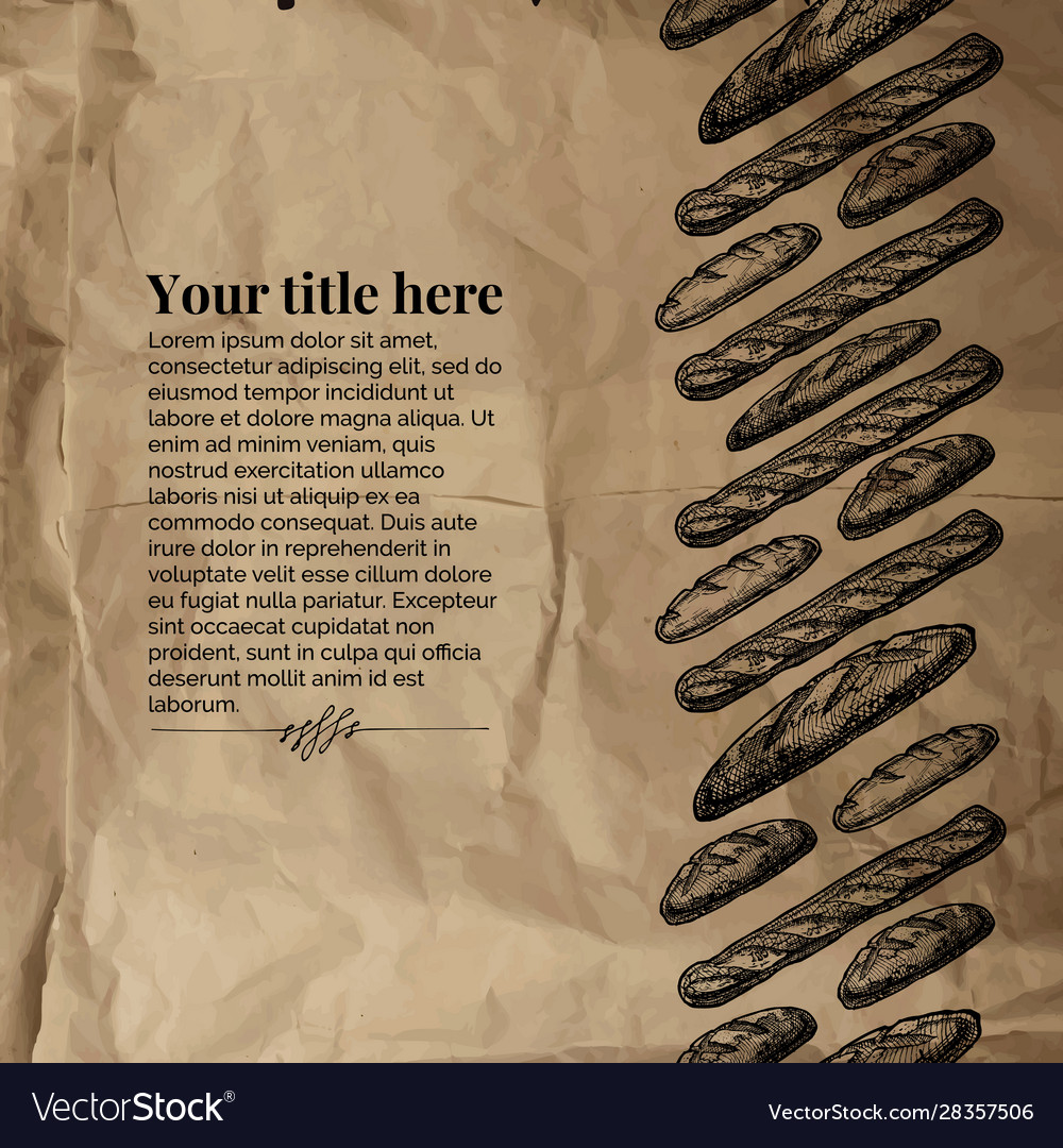 Template with bakery products Royalty Free Vector Image