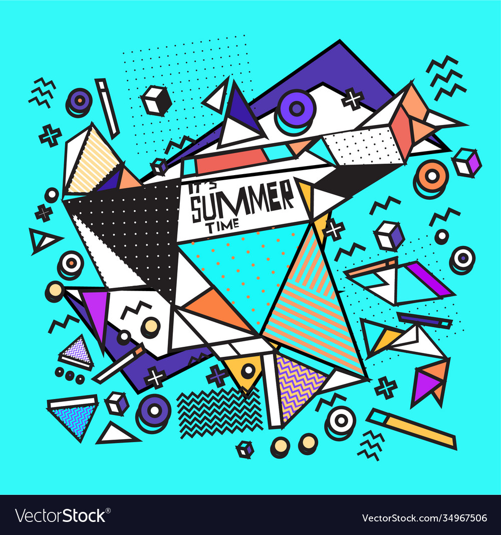 Triangle geometric forms for summer design event
