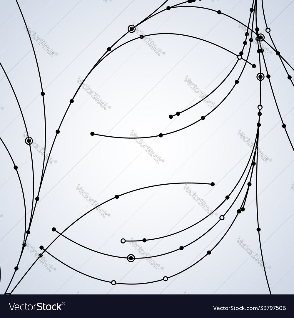 Wire grid made connected dots vector image Wire grid made connected dots