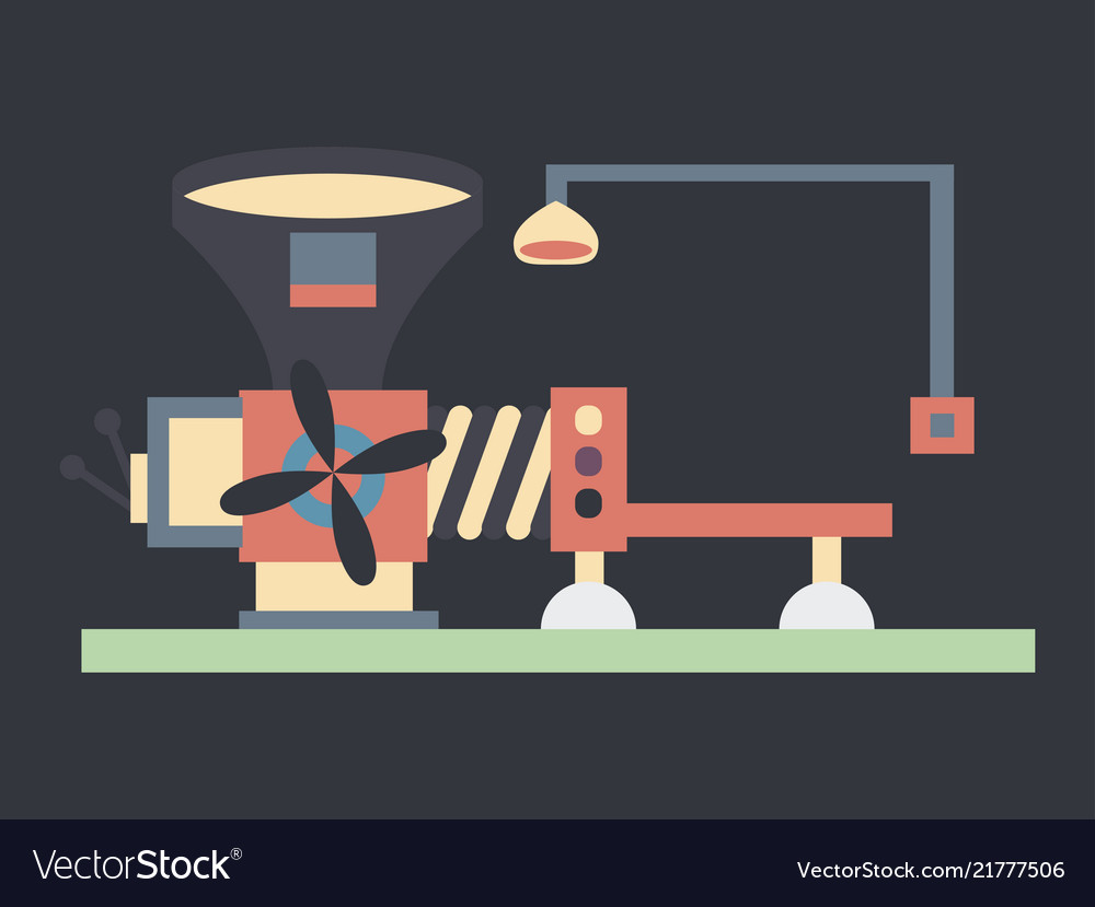 Working machines robots in factories and shops vector image Working machines robots in factories and shops