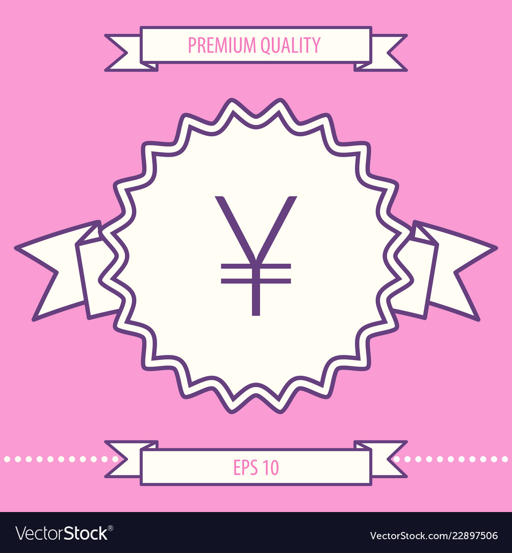 Yen symbol icon graphic elements for your design