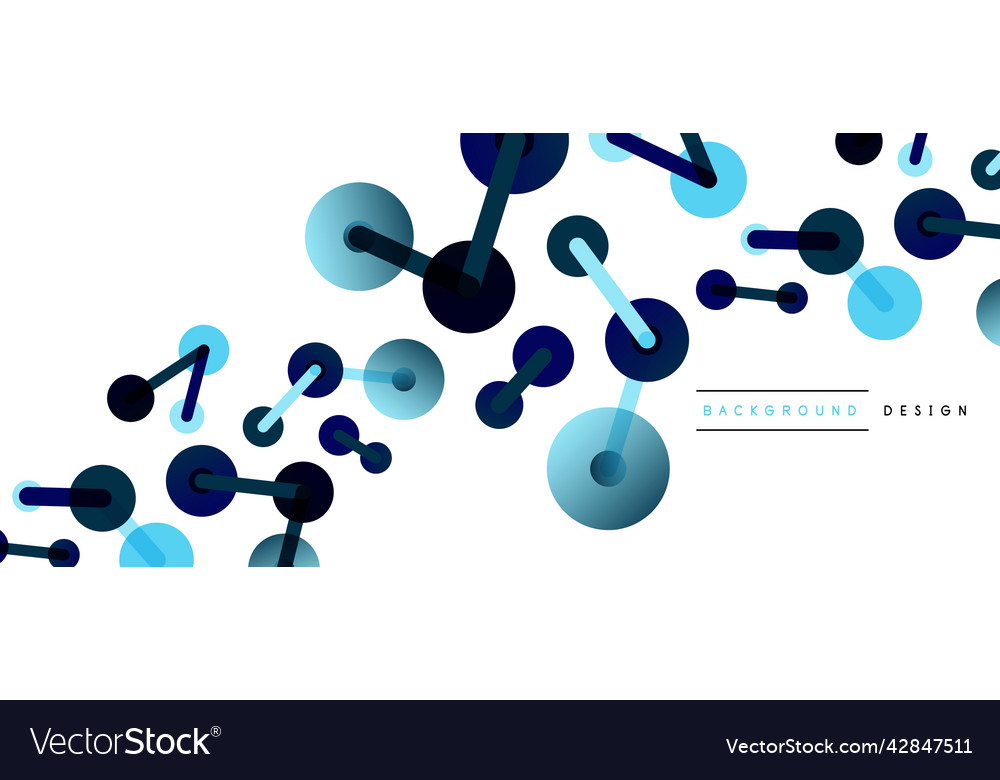 Abstract background round dots connected by lines