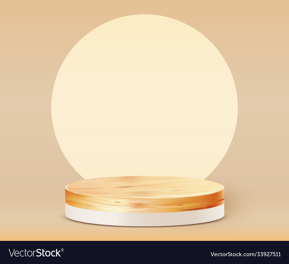 Abstract scene background cylinder wood podium