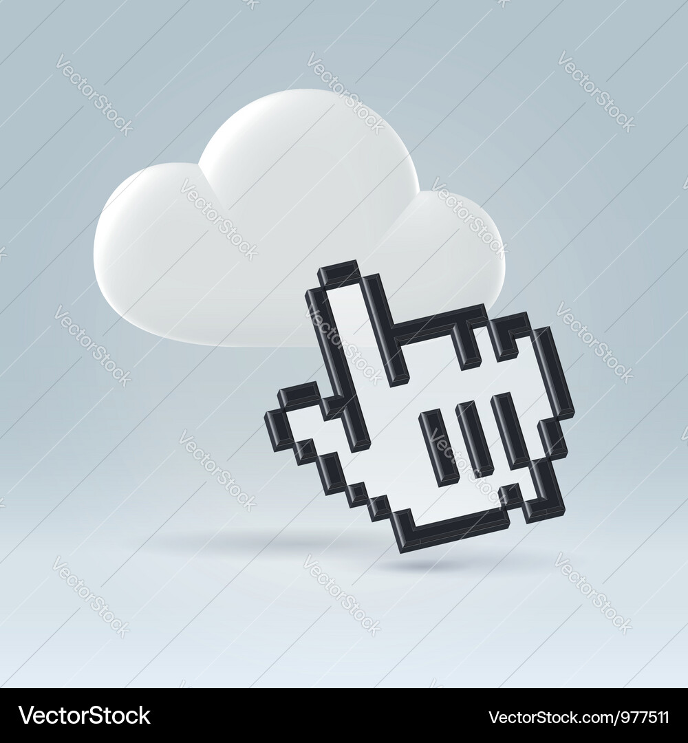 Accessing the cloud Royalty Free Vector Image - VectorStock