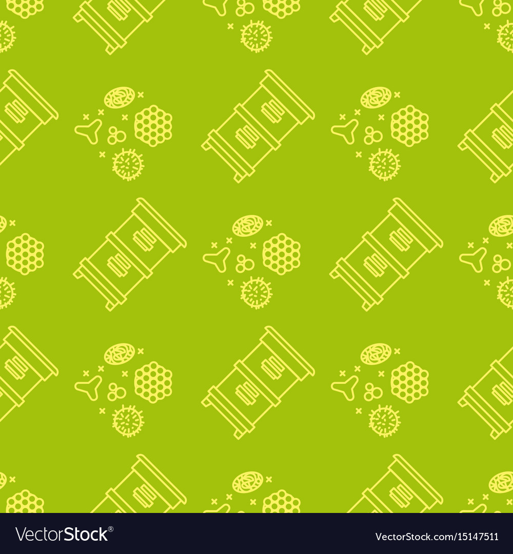 Apiary and beekeeping seamless pattern