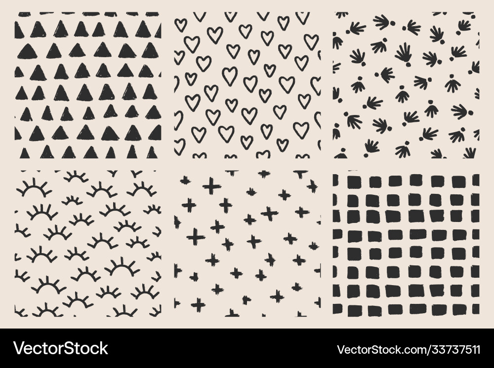 Brush seamless pattern Royalty Free Vector Image