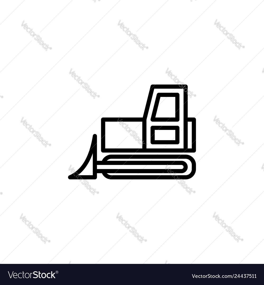 Bulldozer icon stock of transportation vehicles