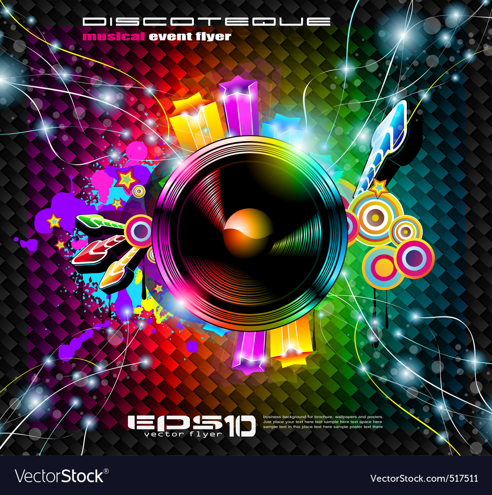 Club Flyer Background Royalty Free Vector Image