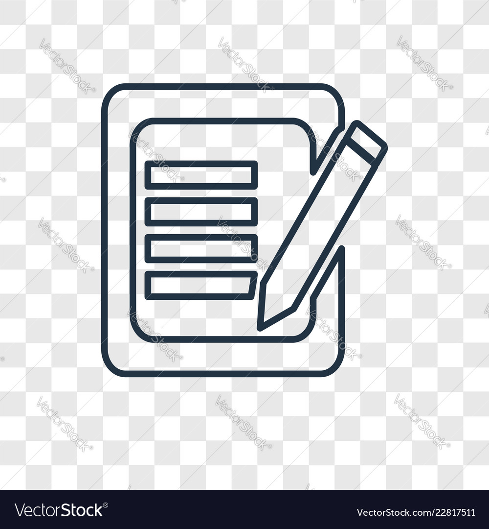 Edit concept linear icon isolated on transparent