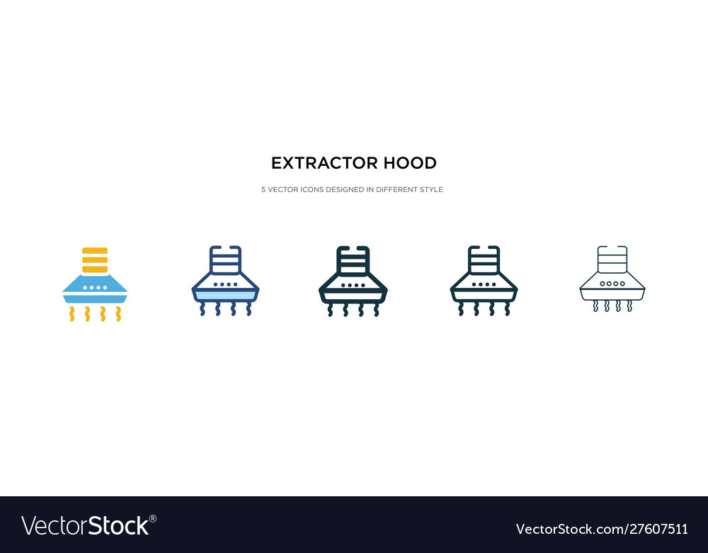 Extractor hood icon in different style two