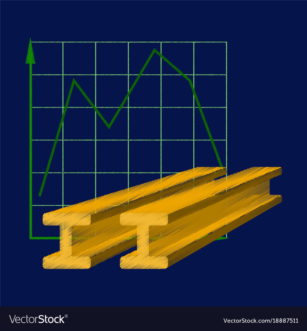 Flat shading style icon falling graph
