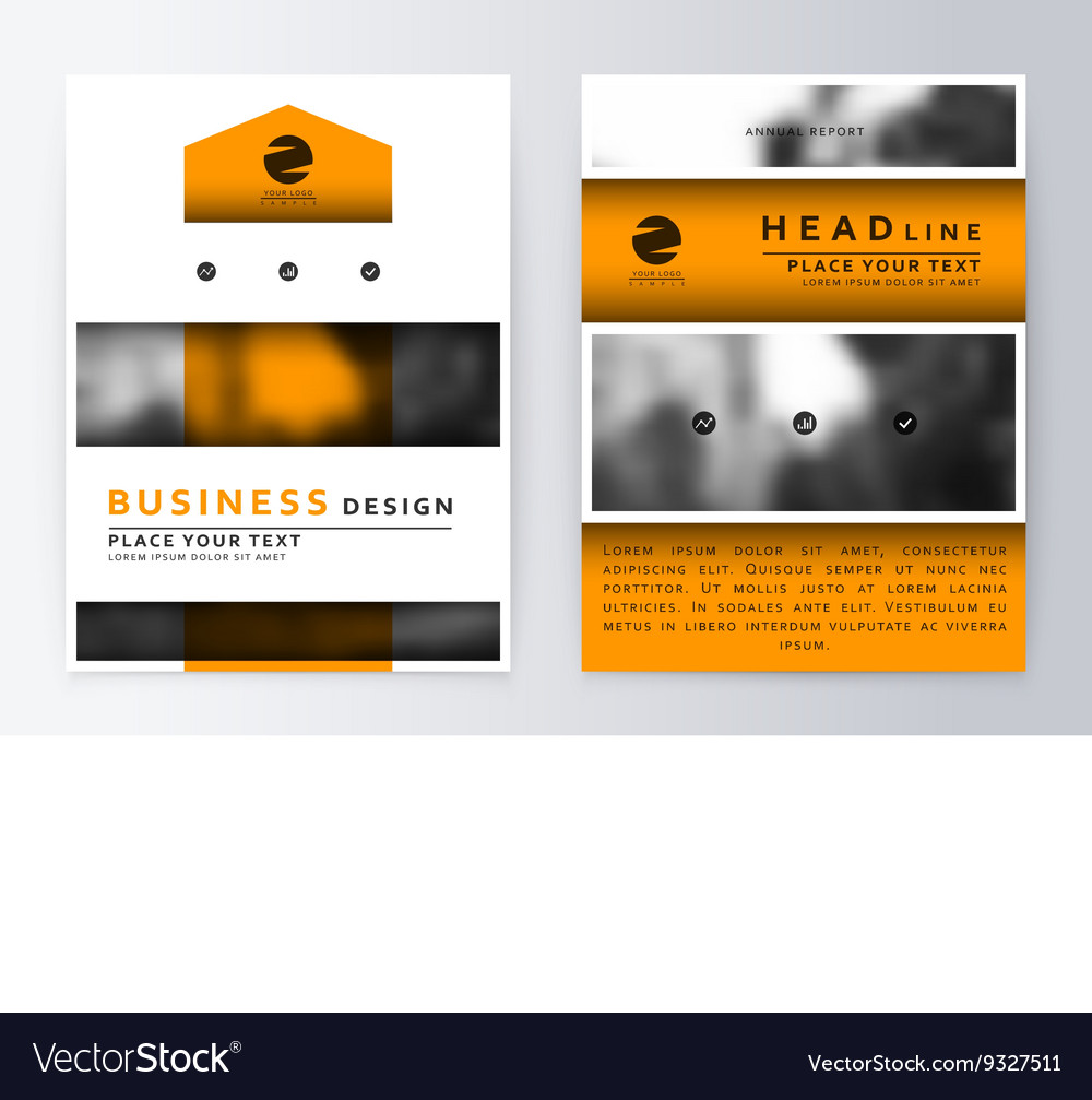 Flyer cover design yellow template brochure