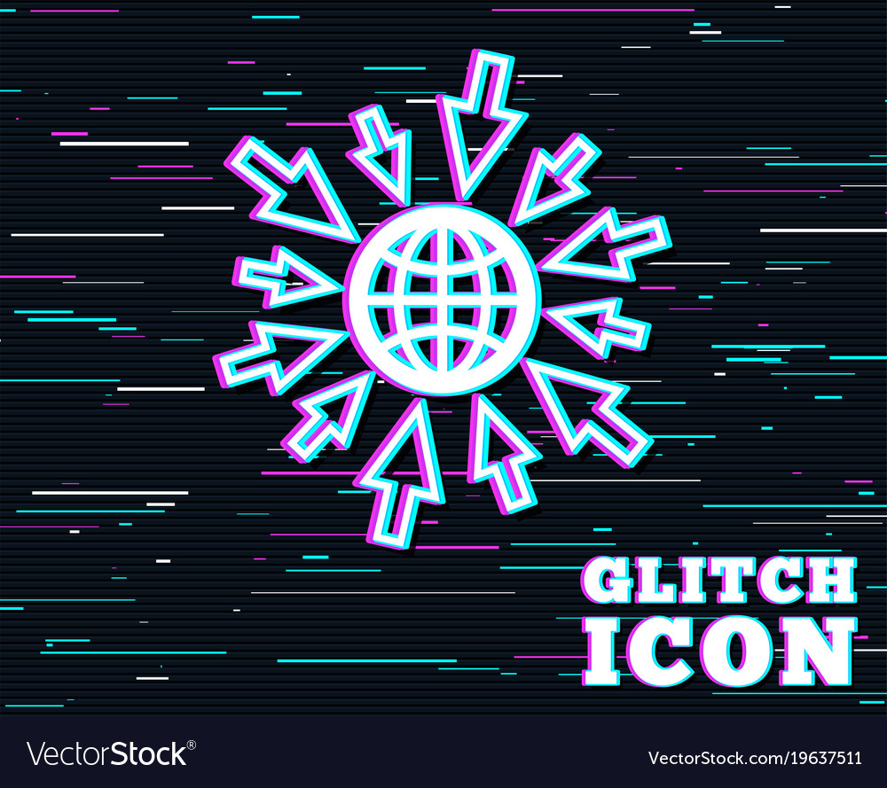 Go to web icon globe with mouse cursors