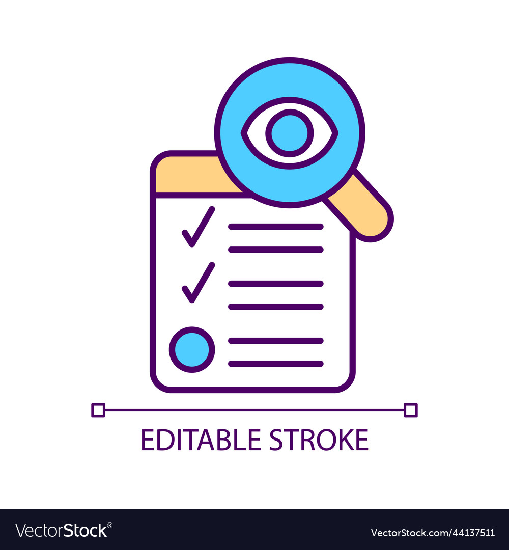 Review task list rgb color icon