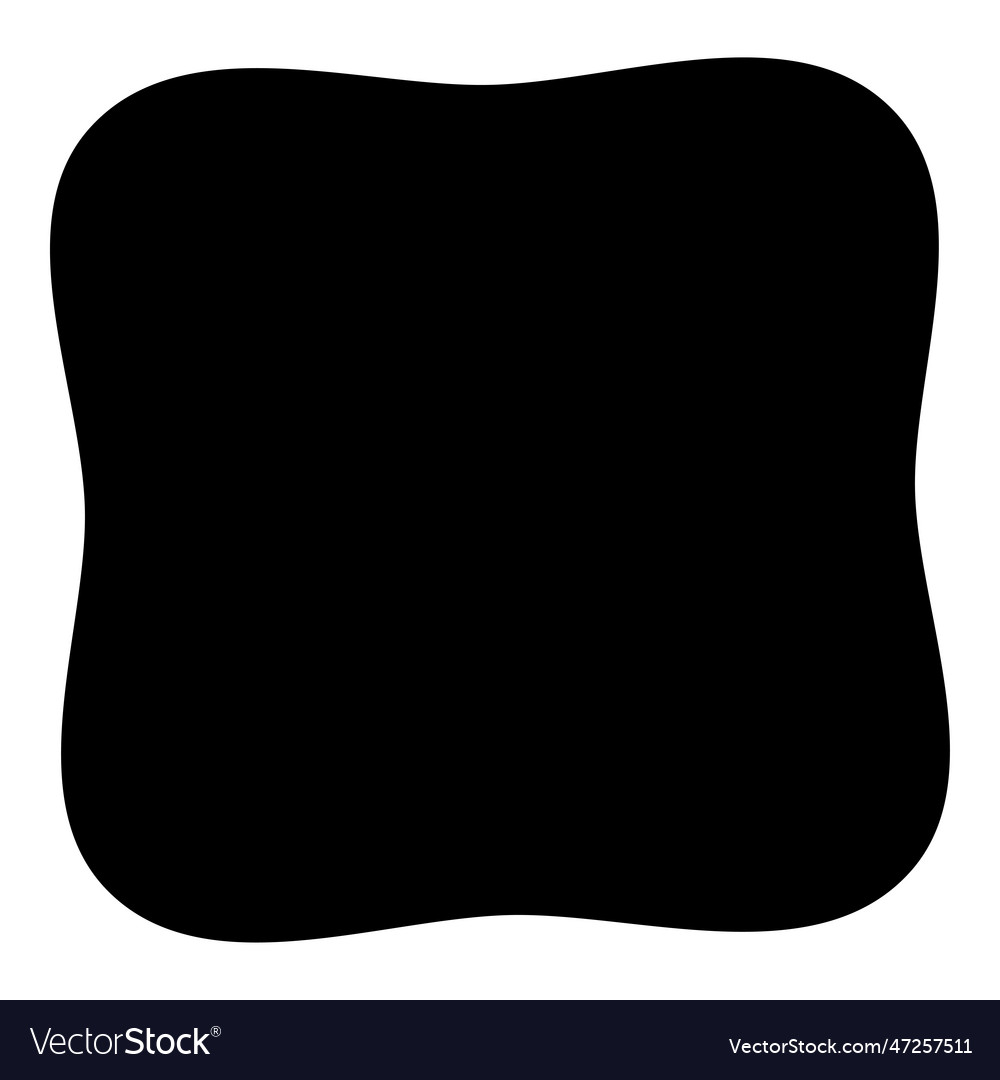 Square have rounded corners rectangle shape icon Vector Image Square have rounded corners rectangle shape icon