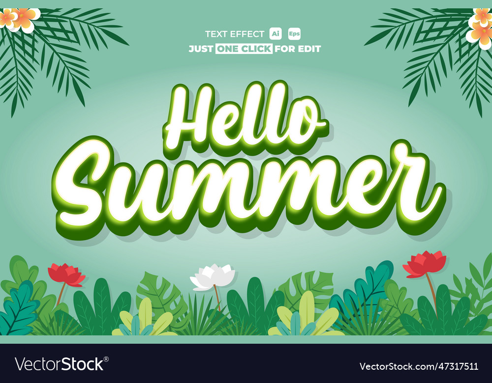 Summer event text effect editable