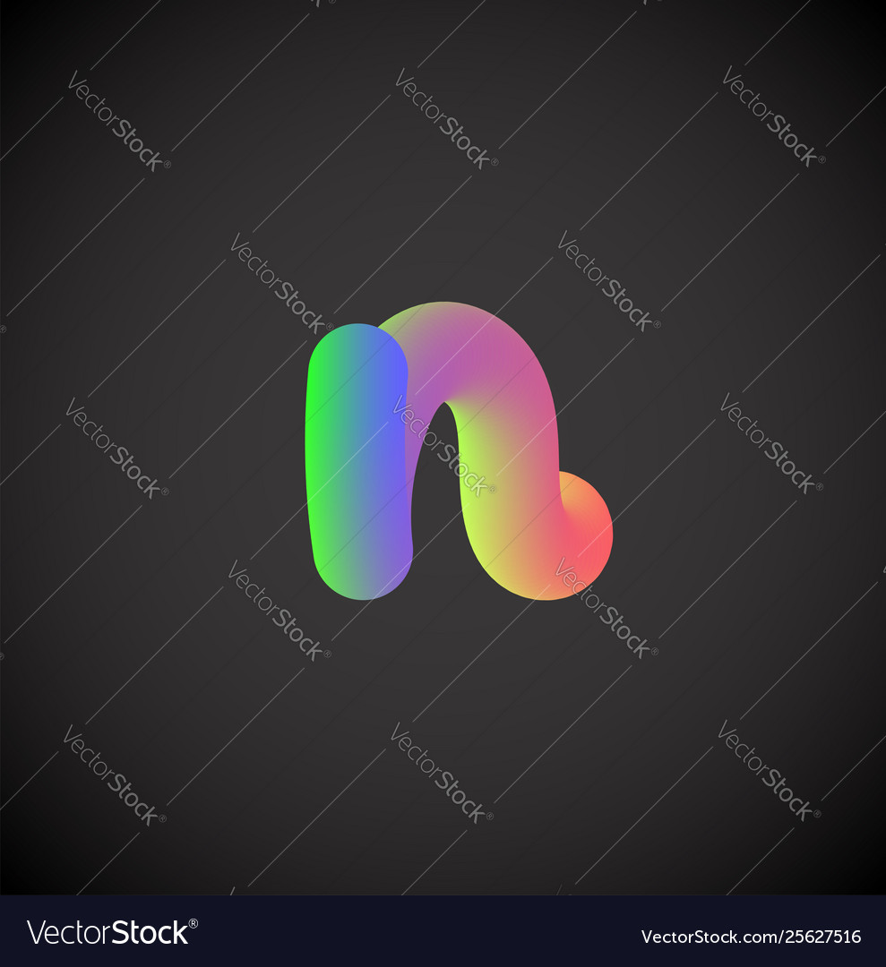 Colorful character from a font set vector image Colorful character from a font set