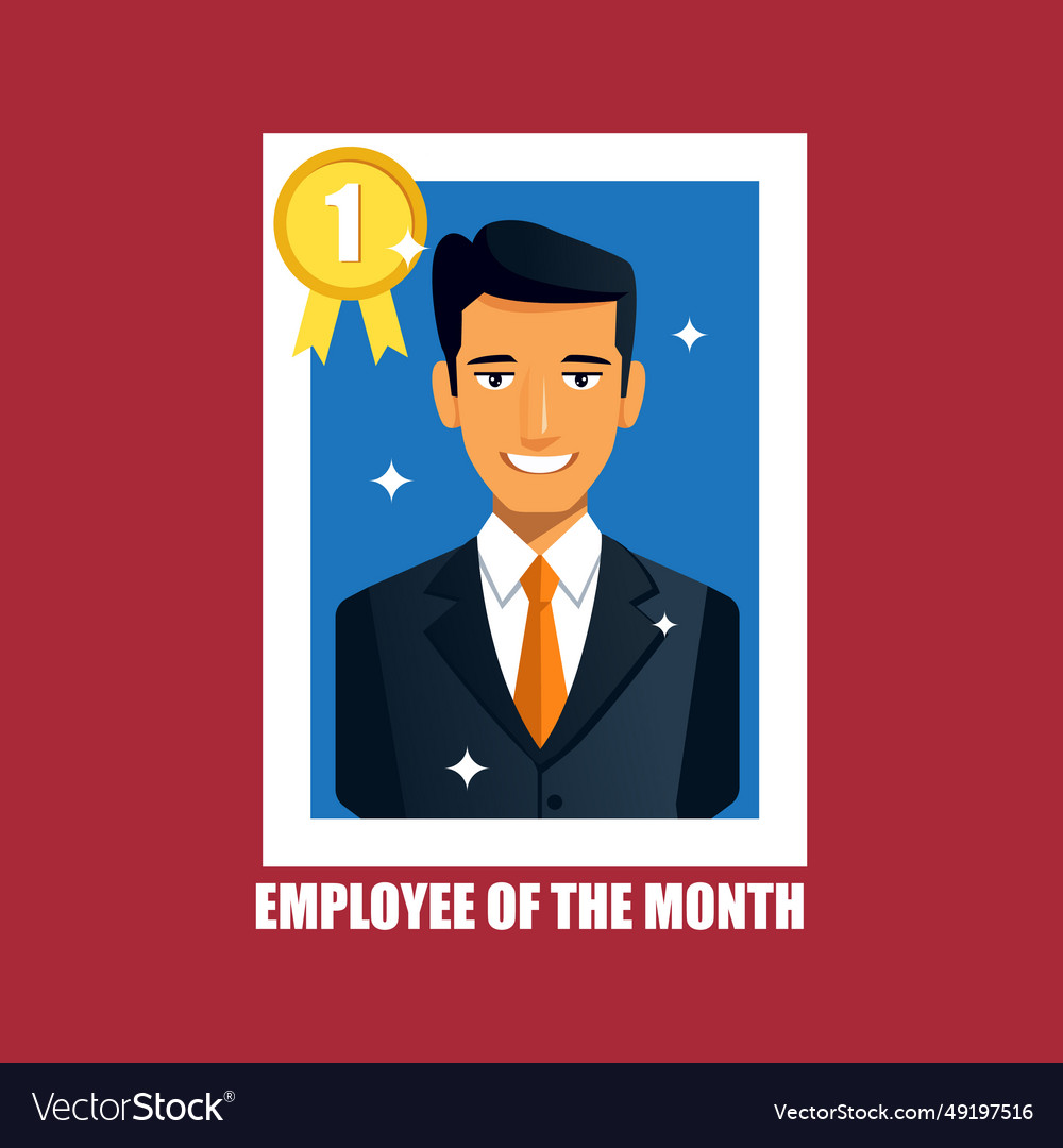 Employee of the month Royalty Free Vector Image