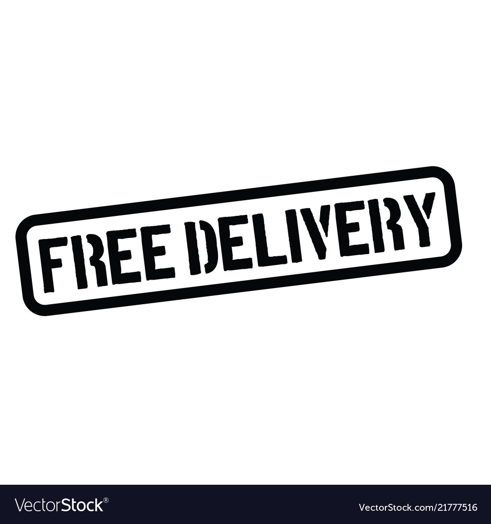 Free delivery stamp on white Royalty Free Vector Image