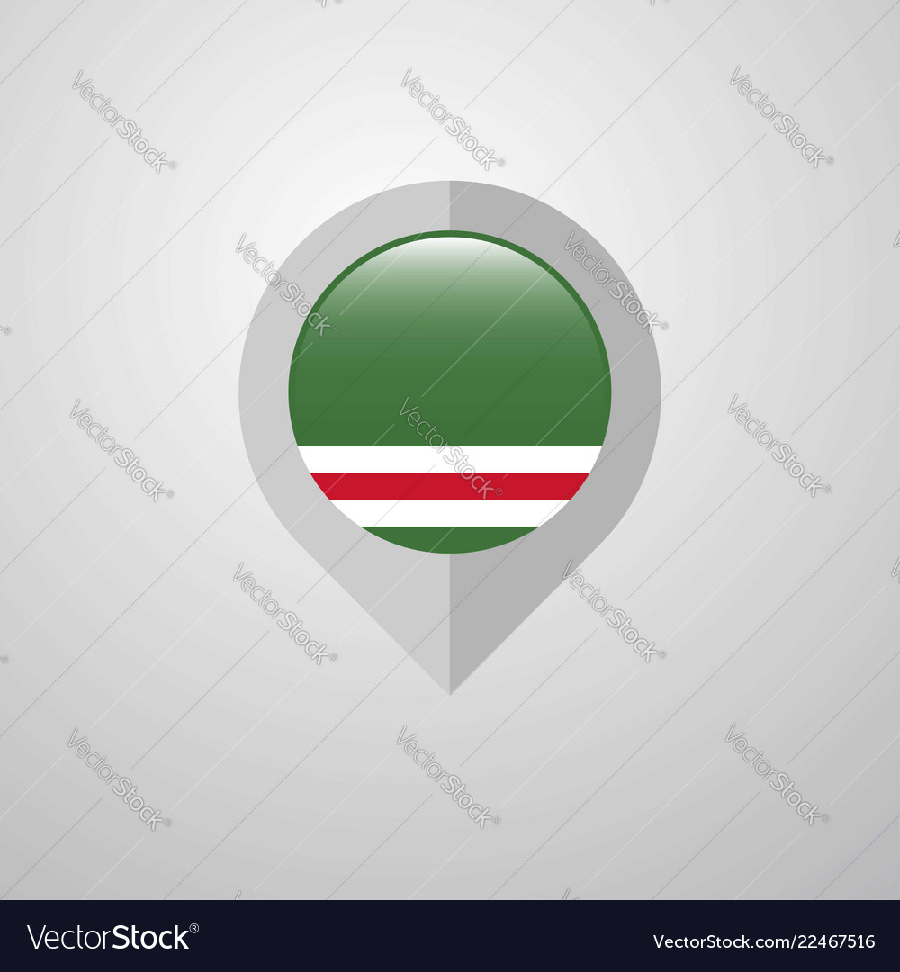 Map navigation pointer with chechen republic