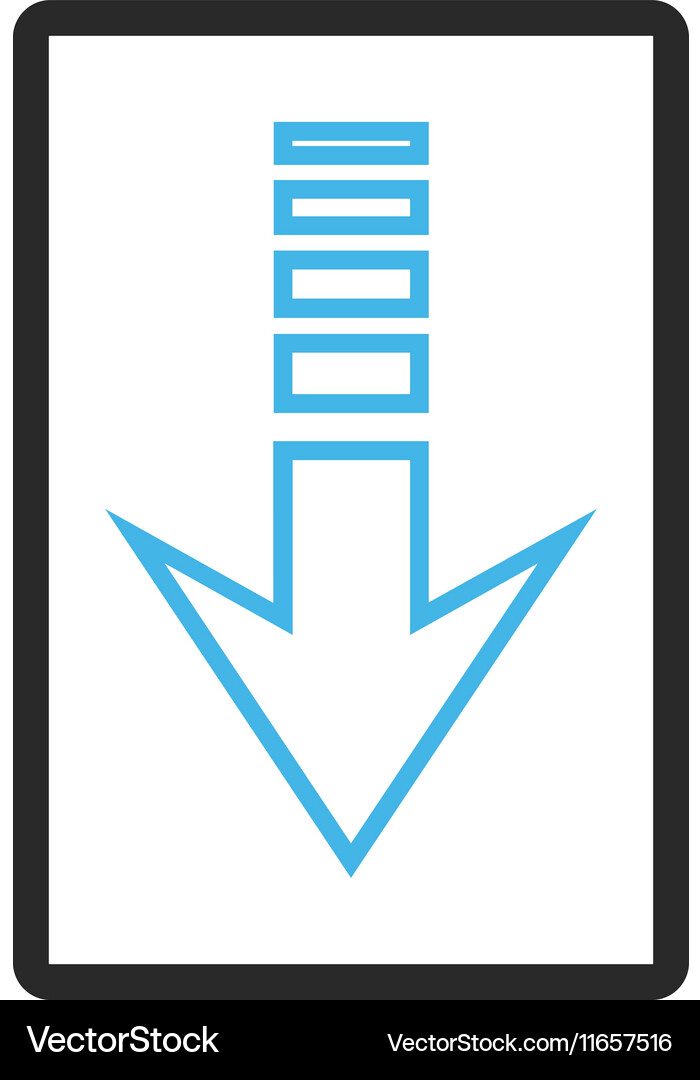 Send down framed icon Royalty Free Vector Image