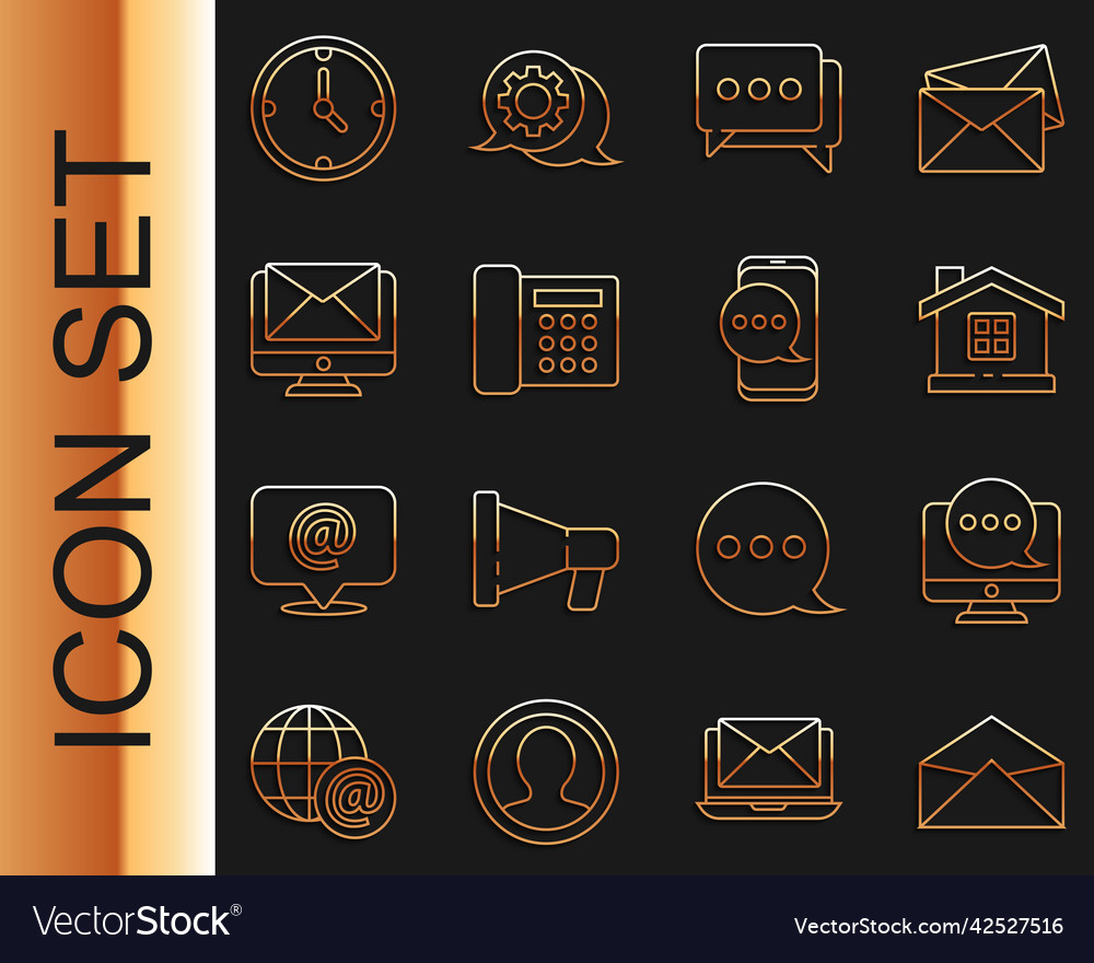 Set line envelope chat messages notification