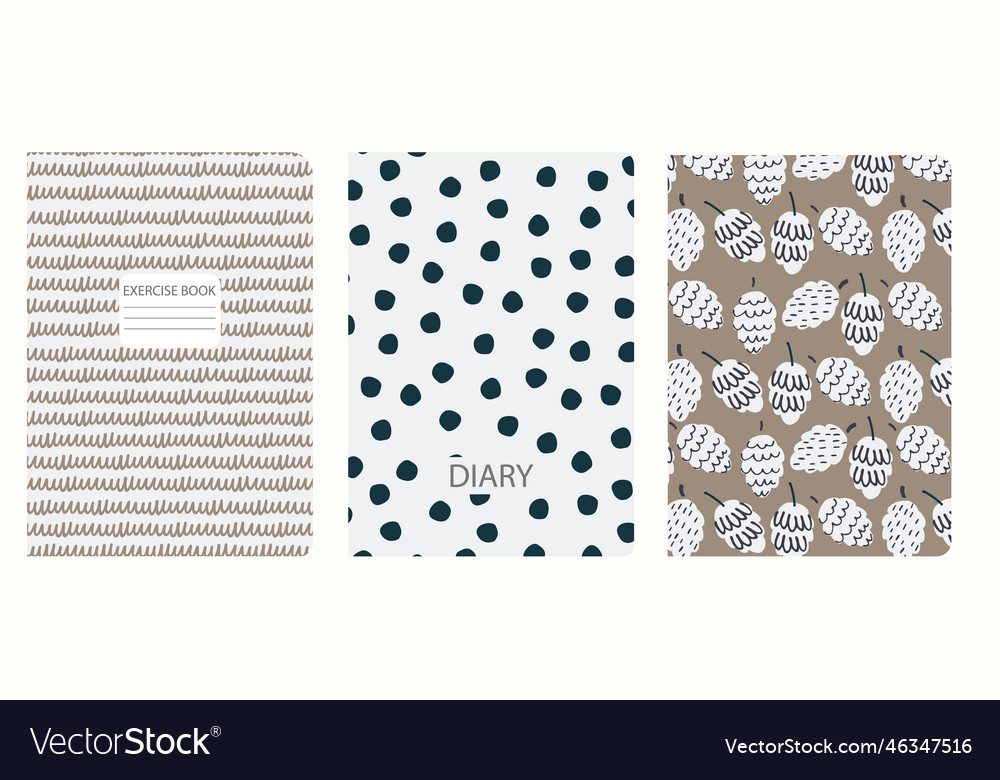 Set of cover page templates based on patterns Vector Image Set of cover page templates based on patterns