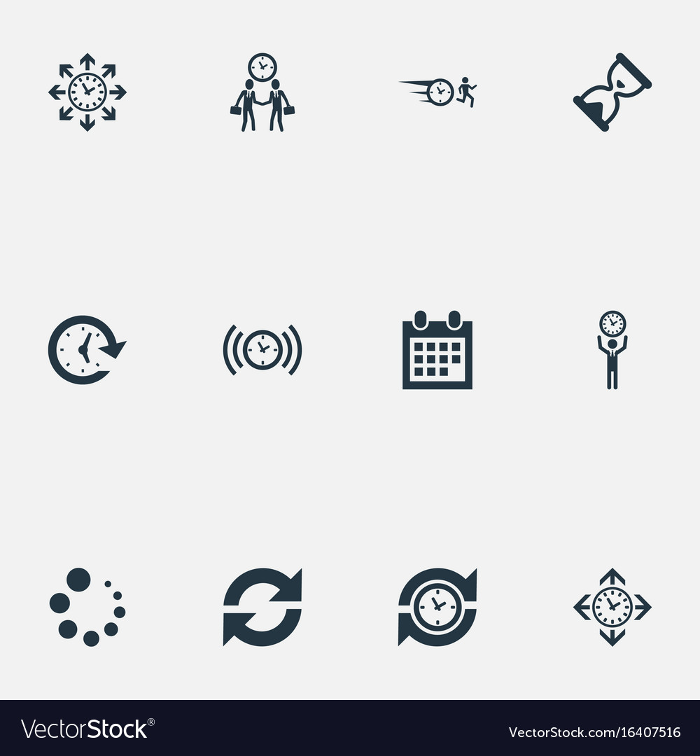 Set of simple management icons