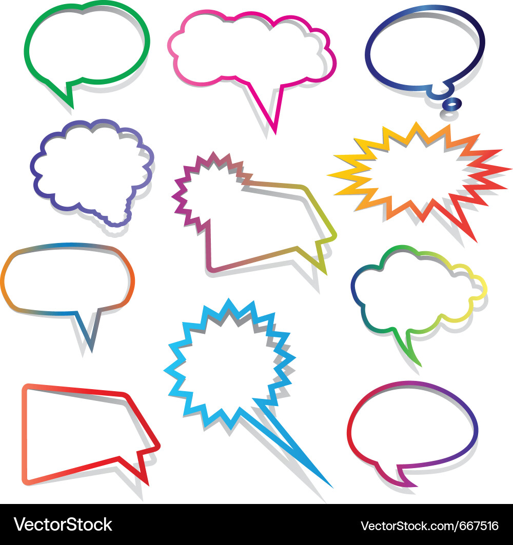 Speech bubbles Royalty Free Vector Image - VectorStock