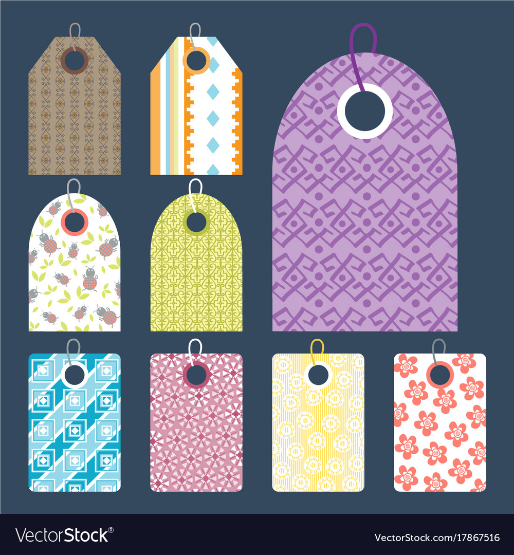 Stylish price clothes tag with pattern sale card