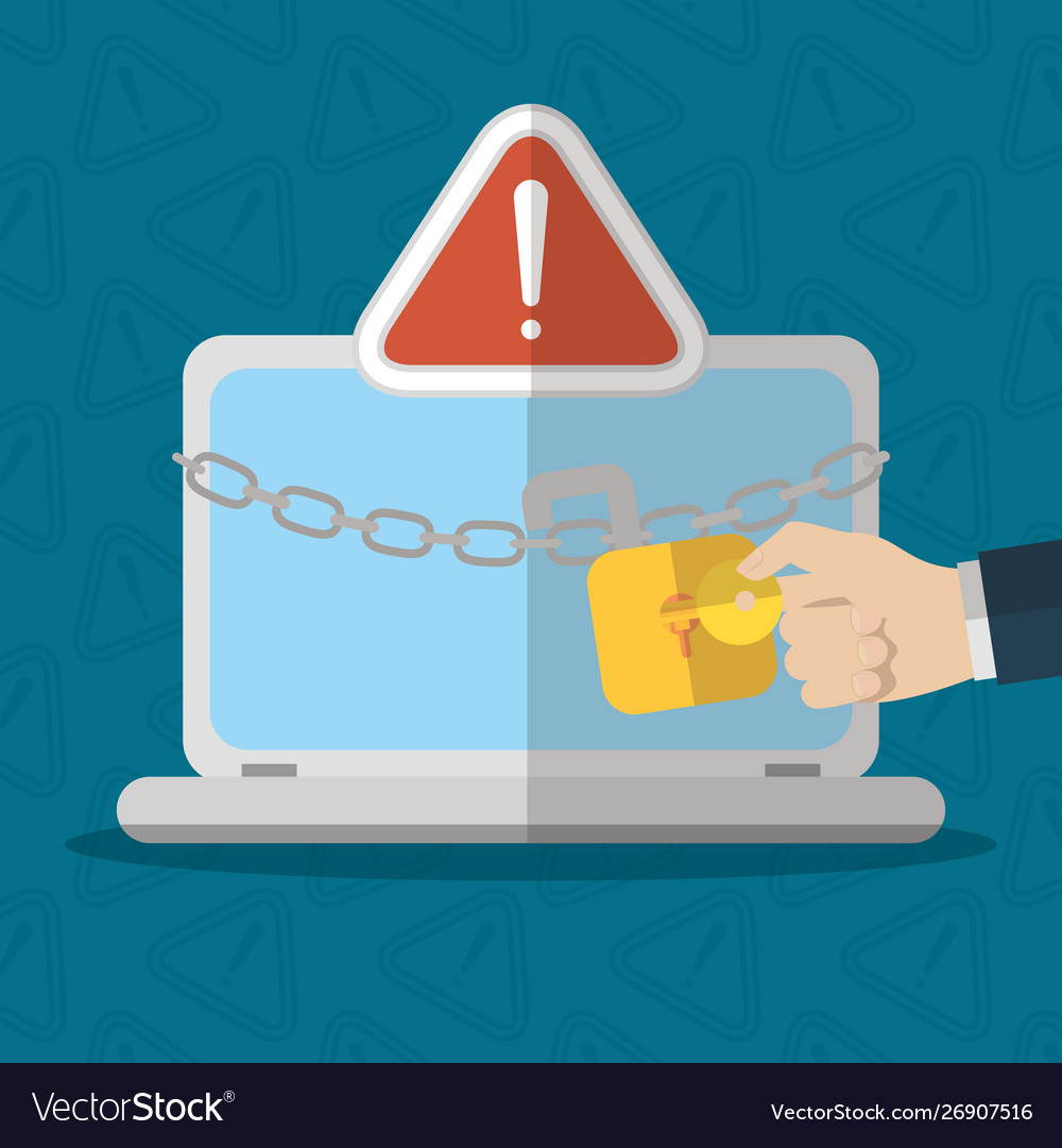 Technology internet security flat design