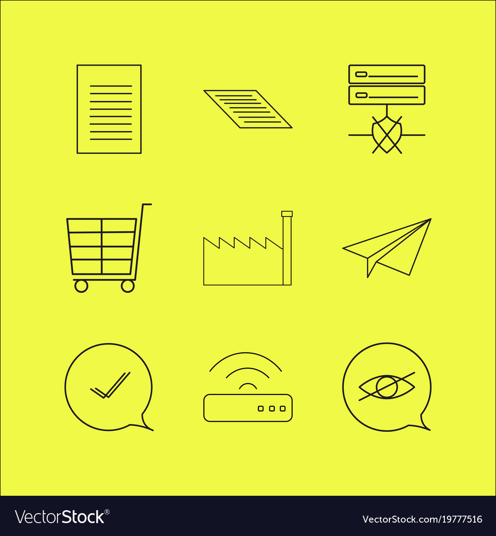 Web linear icon set simple outline icons