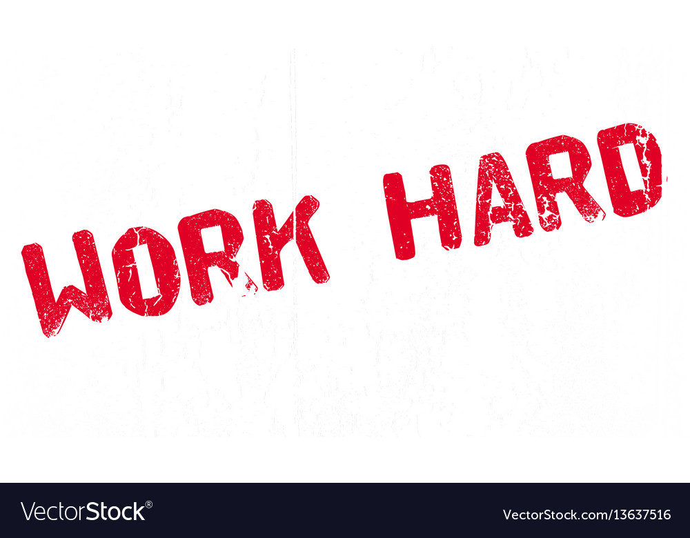 Work hard rubber stamp Royalty Free Vector Image